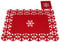 Christmas Concepts® Ensemble de napperons et sous-Verres 8 Morceaux de Feutre de Noël en Feutre Rouge - 4 Dessous-de-Plat + 4 Dessous de Verre