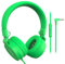 Puro Sound Labs PuroBasic Volume Limiting Wired Headphones for Kids, Boys, Girls 2+ Foldable & Adjustable Headband – by, (Green)