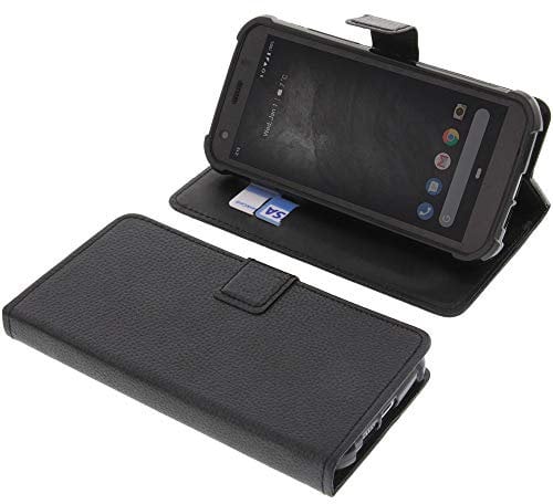 foto-kontor Housse Compatible avec Cat S52 Style Livre Noir Coque de Protection Portefeuille