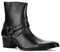 COWSDELLA Stivali da uomo in pelle Stivali da Moto da Cowboy con cerniera Chukka Tacco Casual Stivaletti JY002，Fibbia nero，US10(EU43)