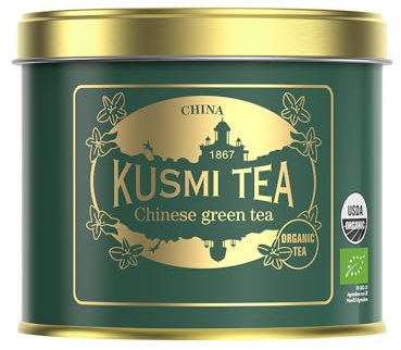 Kusmi Tea - Thé Vert de Chine Bio - 100% nature et biologique Boîte 100 g - Thé d'Origine - Environ 40 tasses