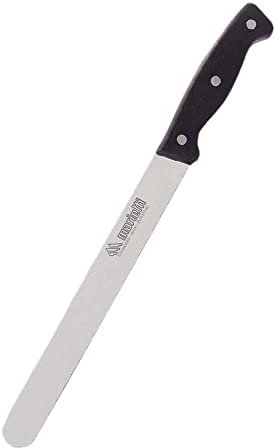 Marietti 159FT PROSCIUTTO Aufschnittmesser, 24 cm Glatt Klinge, Grau/Schwarz