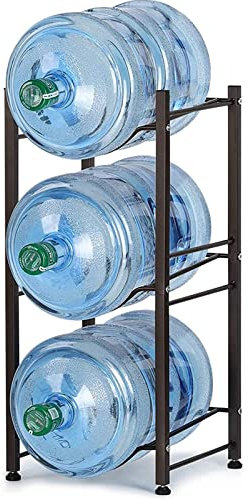 SEHERTIWY Wasserflaschenhalter mit 3 Ebenen, 1,8 l, Dunkelbraun
