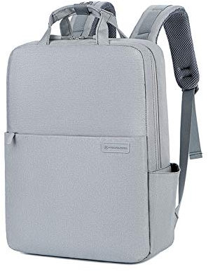 FANDARE Laptop Rucksack Unisex Business Rucksack mit USB Ladeanschluss Daypack Schule Arbeit Reisen Rucksäcke für 15.6 Inch Laptop Wasserdicht Polyester Grau