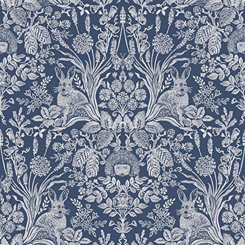 World of Wallpaper Harlen Des bois Papier Peint bleu marin 50340
