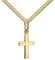 JEVELION Goldenes Kreuz Kreuz-Anhänger 585 Gold Gold-Kreuz für Damen, Herren und Kinder Ketten-Anhänger 14 Karat Mit Damenkette - Kettenlänge 70 cm.