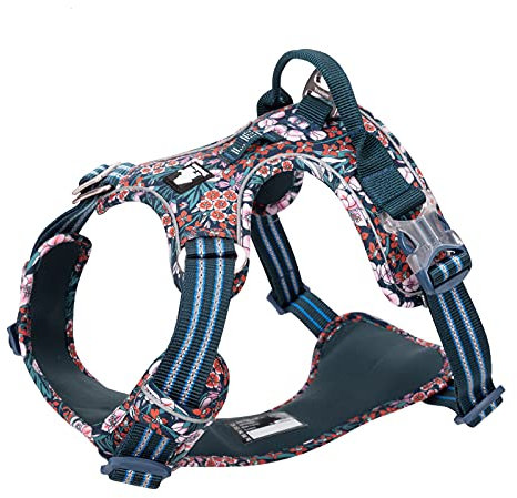 WINHYEPET Truelove No-Pull-Hundegeschirr, Baumwollgewebe atmungsaktiv und reflektierend weich, verstellbar zum Laufen, Spazierengehen, geeignet für kleine mittelgroße Katzen Hunde TLH5655