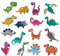 Laufal Bügelflicken Dinosaurier, 16 Sticker für Kleidung Taschen Rucksäcke zum Aufbügeln oder Aufnähen, zum Reparieren von Kinderhosen, DIY T-Shirt Jeans Jacken und Hosen, Patches