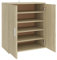 vidaXL Mueble Zapatero Organizador de Zapatos Armario Pasillo Almacenaje Taburete Puf Caja Banco Estantería de Contrachapada Roble Sonoma 60x35x70 cm