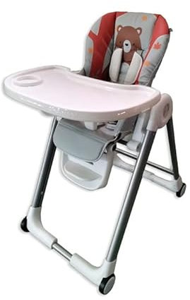 AZIAMOR AZ1020 Seggiolone Pappa Pappy Snack Colore a Scelta Fantasia a Scelta (Grigio)