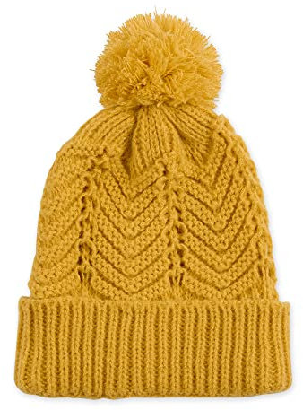 Hadley Wren Damen Chevron-Strick Beanie-Mütze, senfgelb, Einheitsgröße