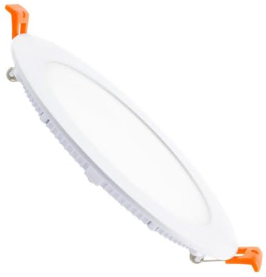 LEDKIA LIGHTING LED Einbaustrahler flach 9W Rund SuperSlim Ausschnitt Ø 133 mm 5000K Kaltweiß