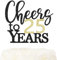 LOVENJOY Cheers to 25 Years Cake Topper Hallo 25. Geburtstag Tortendeko für Happy 25th Birthday Hochzeitstag Party Kuchen Dekoration, Zweiseitiger Glitzer Schwarz und Gold
