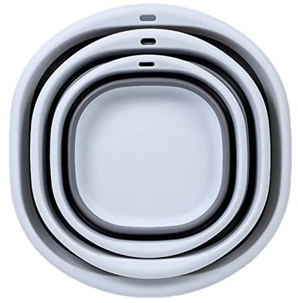 Rianpesn Set lavabo Pieghevole - Lavandino Portatile per bucato - Vaschetta Pieghevole per Lavare i Piatti, Campeggio, Escursionismo, Pesca, 3 Diverse Misure salvaspazio