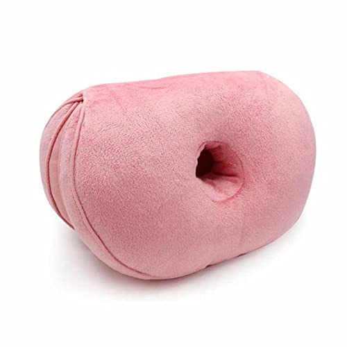 Surwin Donut Kissen Sitzkissen Orthopädisch, Sitzkissen Rund, Sitzkissen Bürostuhl, Kissen für das Gesäß, Bequemer Sitzring Steißbein Entlastung für Rücken, Hüfte (45 cm,Rosa)
