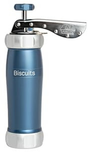 Marcato Machine à biscuits Biscuits en poudre bleue en aluminium anodisé, différentes formes. 25 x 10 x 5 cm. Facile à utiliser