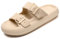 Waysoland Cozyslides Original Damen Herren,Wolkenschuhe Damen Sandalen Wolken mit Verstellbaren Schnallen Rutschfest Schnell Trocknend Super Bequeme Dicke Sohle Airfoot(khaki,39/40 EU)