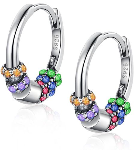 Ohrringe silber 925,Ohrringe silber 925 mädchen zirkonia,Punk Aus Modische Ohrringe Kreis,Hypoallergen Ohrringe,Silber Ohrringe Damen,Modische Ohrringe,Geschenke für Frauen und Mädchen