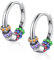 Ohrringe silber 925,Ohrringe silber 925 mädchen zirkonia,Punk Aus Modische Ohrringe Kreis,Hypoallergen Ohrringe,Silber Ohrringe Damen,Modische Ohrringe,Geschenke für Frauen und Mädchen