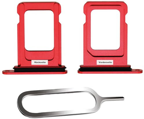 IS-TECK SIM-Kartenhalter Ersatz SIM-Tray Kompatibel mit iPhone 12 inklusive SIM-Nadel SIM-Kartensteckplatz (Product Red)
