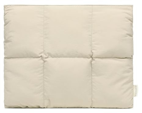 KAYOND Puffy Laptop Sleeve - 15 Inch Women Pillow Shape, Compatible MacBook Pro 15/16 Inch, MacBook Air 15.4 Inch M1/M2/M3, Off White