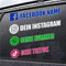 Rakelfix Dein Social Media Aufkleber mit Vorschau konfigurieren Sticker UV & Wetterfest Scheibe Auto PC Laptop