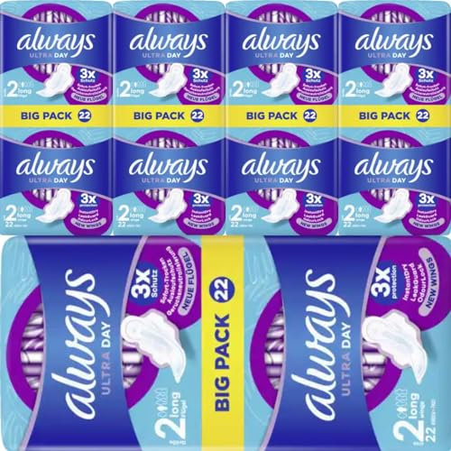 Ultra Day Binden Long mit Flügeln Big Pack Pads Binden Damenbinden 20 STÜCK x 5 Packungen