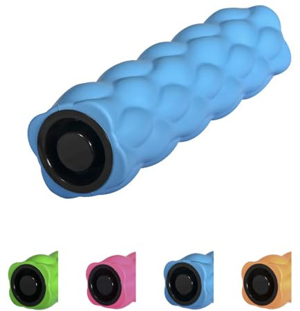 Enjoy Fit® Massageroller Yogarolle Faszienroller aus Schaumstoff,46cm lang,13 x 13 cm (blau)