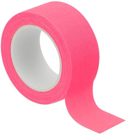 PATIKIL 1 Zoll x 16,5 Fuß Neon Gaffer Stoffband, 1 Rolle fluoreszierendes Klebeband UV Schwarzlicht Glow Tape für UV-Party, Pink