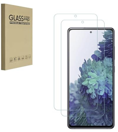 Protector de pantalla para Samsung Galaxy S20 FE Película de vidrio templado 9H Dureza Resistente a los arañazos HD Clear[Paquete de 2]