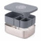 eco rascals Lonchera Bento de acero inoxidable de 1600 ml, a prueba de fugas, para el trabajo y la escuela, bonita lonchera con secciones divididas, 4 compartimentos extraíbles, sin BPA (plata)