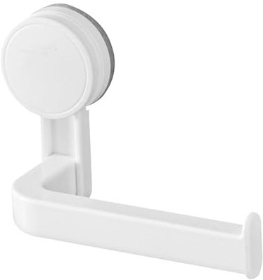 Dreuhuing Porta carta igienica a ventosa, porta carta igienica da bagno con ventosa, forte adsorbimento, porta carta igienica per bagno, ceramica