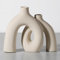 Anquephd Ceramic Vase, Nordic Modern Boho ins Style Decorative Ceramic Aesthetic Flower Vase for Home Decor (Beige)