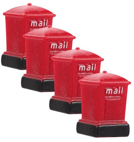 CIYODO Dollhouse Accessories Miniature Mailbox Ornament Mailbox Model Mini Post Box Toy Portable and Convenient