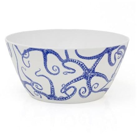 Carousel Home Large Starfish Salad Serving Bowl | Nautical Plastic Bowl for Outdoor Dining, BBQs & Parties | Durable Kitchen Tableware - 25x12cm