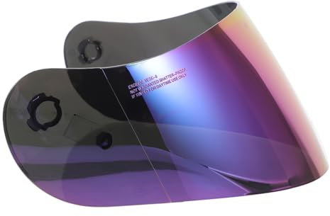 JECOMPRIS Visier Für Motorradhelm Austauschbare Helmlinse Aus Pc-material Beschlagfreies Helmvisier Für Outdoor-zubehör Leicht Zu Reinigen Und Anpassbar An Lichtverhältnisse