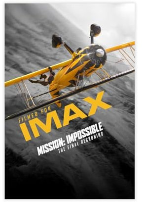 qdfaec Mission Impossible - The Final Reckoning Leinwandposter, Wandkunst, Dekordruck, Bild Gemälde für Wohnzimmer, Schlafzimmer, Dekoration, 20 x 30 cm