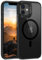 Telaso Cover per iPhone 12/12 Pro 6.1, Compatibile con MagSafe, Traslucida Sottile Custodia, Antiurto Anti-impronta Antigraffio, Protezione Completa Della Fotocamera, Nero