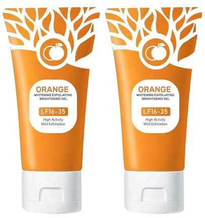 Gel exfoliante naranja para mujer, gel exfoliante suave para rostro y cuerpo, gel brillante exfoliante naranja para limpieza profunda de poros facial (1 unidad, 2 unidades, 3 unidades, 50 g)