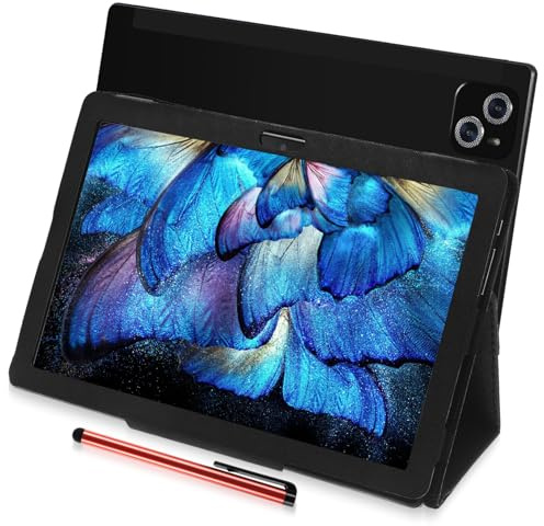HOMSFOU Tablet Screen Portable Tablet for Boys and Girls Adults Stand Earphone Pen