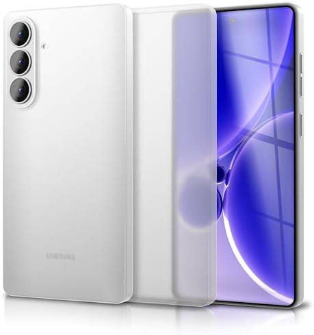 NALIA Ultra Slim Hardcase für Samsung Galaxy S26 - Hülle, Weiß Transparent | Vergilbungsschutz, UV-stabiles Polycarbonat, Linsen einzeln umschlossen, Anti-Fingerprint, Soft-Touch Grip