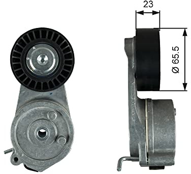GATES T39346 Spannrolle Keilrippenriemen Spannrolle 23mm 65,5mm