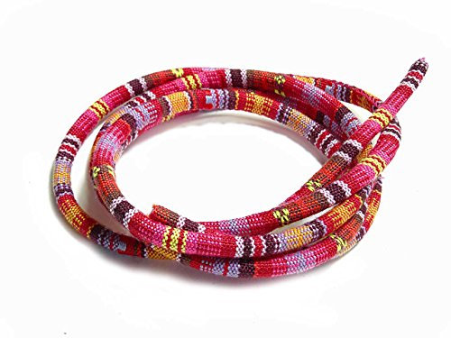 Ethno Schmuck Band pink-orange 6mm Meterware