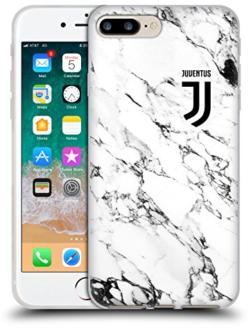Head Case Designs Offizielle Juventus Football Club Weiss Marmor Gelhülle [Militärischer Schutzgrad] Kompatibel Mit Apple iPhone 7 Plus/iPhone 8 Plus Und Kompatibel Mit MagSafe