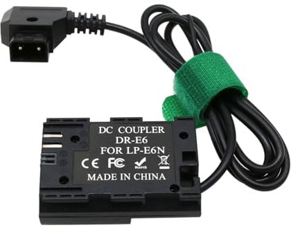 HangTon D-tap LP-E6N LP-E6NH LP-E6 Power Adapter Dummy Battery for Canon R5 R6 R5C R6II R7 5D II/III/IV 5DSR 6D 6DII 7DII Zacuto EVF Portkeys Monitor