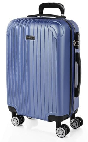 ITACA - Valigia Media da Viaggio Rigide. Trolley Medio con 4 Ruote. Materiale ABS Valigia Media Rigida in Offerta Resistente e Super Leggero - Valigia 20 kg Lucchetto TSA, Blu zaffiro