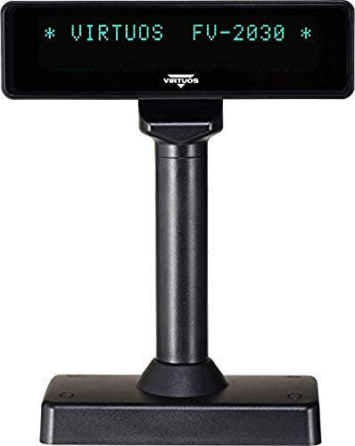 VFD Kundendisplay Virtuos, Top-Series FV-2030B 2x20 9mm, USB, schwarz