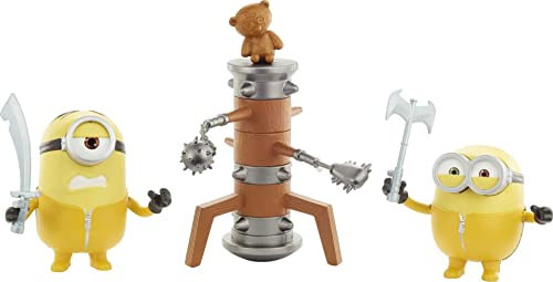 Mattel Minions GMF17 - Minions: Auf der Suche nach dem Mini-Boss, Kampfsport-Minions (ca. 16cm), bewegliche undinteraktive Actionfigur mit Kung-Fu-Zubehörteilen, tolles Geschenk, ab 4 Jahren