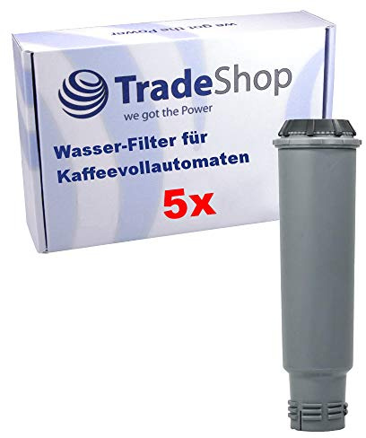 Trade-Shop 5X Wasser-Filter für Kaffeevollautomaten (z.B. Krups Melitta, kompatibel mit Bosch, kompatibel mit Siemens, AEG Nivona) / Filterpatrone