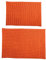 MSV Badvorleger, Chenille, Langflor, 40 x 60 cm + 60 x 90 cm, Orange, 2 Stück